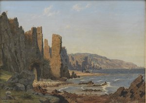 En stenig kust. Rø, Bornholm