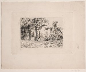 Ekar i kanten av en skog av Vilhelm Kyhn