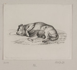 En liggande hund av Vilhelm Kyhn