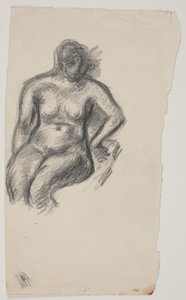 Sittande nakenmodell av Vilhelm Lundstrøm