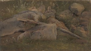 Studie av en stenhög av Vilhelm Petersen