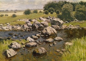 Landskap med stenar. Omkring 1910