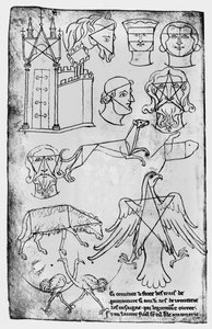 Ms Fr 19093 fol.18v Olika ritningar (faksimilkopia)