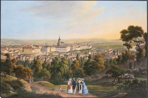 Prags slottsdistrikt Hradcany, ca. 1830.