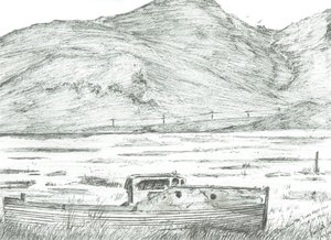 Båt på torra land, Isle of Mull, 2007 av Vincent Alexander Booth