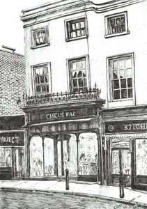 Cheltenham Spa, 2017, (bläck på papper) av Vincent Alexander Booth