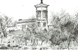 Kyrkan över Themsen, 2004, (Bläck på papper) av Vincent Alexander Booth
