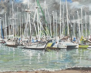 Coffs Harbour, Australien, 1998, (Akryl på canvas) av Vincent Alexander Booth