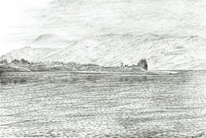 Duart slott från en färja, 2007 av Vincent Alexander Booth
