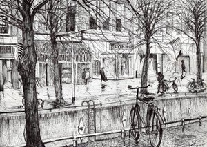 Harlingen Holland, 2005, (bläck på papper) av Vincent Alexander Booth