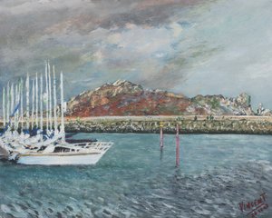 Howth, Irland, 2001, (Akryl på dukskiva) av Vincent Alexander Booth