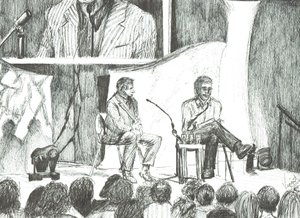 Intervju med Johnny Walker; 2007; (bläck på papper) av Vincent Alexander Booth