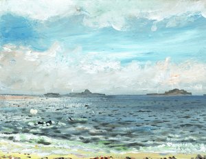 Iona beach, 2007, (akryl på dukskiva) av Vincent Alexander Booth