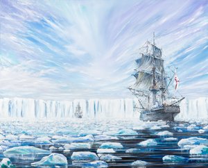 James Clark Ross upptäcker Antarktis ishylla Jan 1841, 2016, av Vincent Alexander Booth