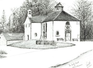 Killin & Ardeonaig Parish Church, 2007, (Bläck på papper) av Vincent Alexander Booth