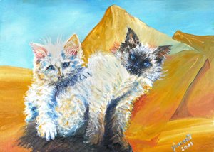 Kattungarna Monty and Baby, 2001 av Vincent Alexander Booth