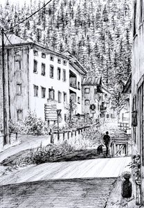 Huvudgatan i Dont Italy, 2019 av Vincent Alexander Booth