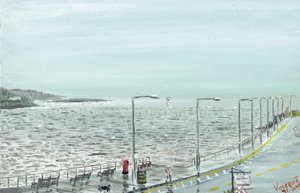 Oban Skottland, 2007, (akryl på dukskiva) av Vincent Alexander Booth