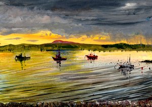 På den heliga ön vid solnedgången, 2007 av Vincent Alexander Booth