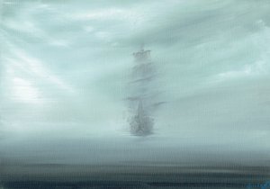 Pacific Dawn, 2017, (olja på dukskiva)