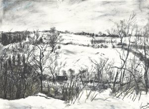 Snö över land vid Osmotherley av Vincent Alexander Booth