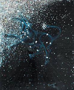 Stjärntecken Oxen, 2016, (olja på dukskiva) av Vincent Alexander Booth