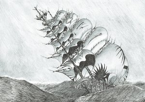 Storm Creators East China Sea, 2017, (Bläck på papper) av Vincent Alexander Booth