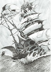 Storm Creators Timor Sea, 2017, (bläck på papper) av Vincent Alexander Booth