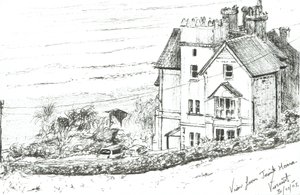 Jesuithuset på den walesiska kusten, 2005, (Bläck på papper) av Vincent Alexander Booth