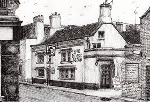 The Kings Head Yarmouth, 2008, (bläck på papper) av Vincent Alexander Booth