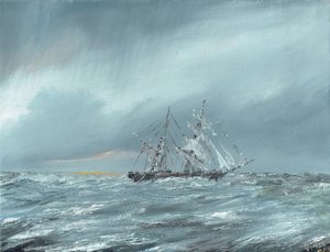 Mary Celeste på drift 5 december 1872, 2016, av Vincent Alexander Booth