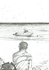 Tiwi beach Kenya, 2006; (bläck på papper) av Vincent Alexander Booth