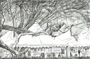 Bröllopstält vid Lake Nawesha Kenya, 2003 av Vincent Alexander Booth
