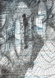sida 17, Slottet i skogen Findhorn, 2006, (bläck på papper) av Vincent Alexander Booth