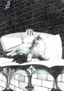 page52, The Castle in the Forest of Findhorn, 2006, (bläck på papper) av Vincent Alexander Booth