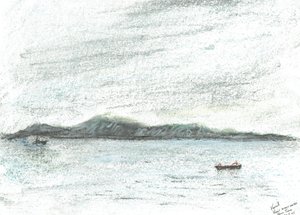 utsikt över vattnet från Jura, 2005 av Vincent Alexander Booth
