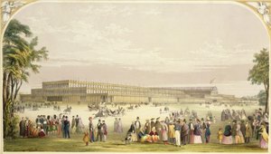 Stora utställningen, 1851: utsikt över byggnaden designad av Joseph Paxton, arkitekt