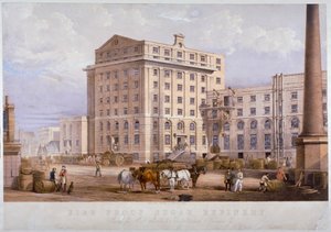 Sockerraffinaderi på Leman Street, Stepney, London, 1851