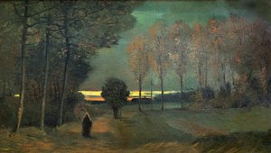 Höstlandskap på kvällen, 1884. av Vincent van Gogh