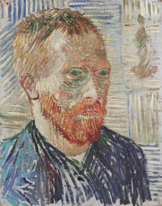 Självporträtt med japanskt tryck, 1887. av Vincent van Gogh