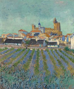 Utsikt över Saintes-Maries-de-la-Mer, 1888. av Vincent van Gogh