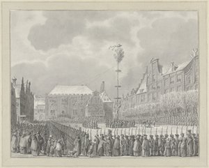 Avskaffande av Stadtholdership på Grote Markt i Haarlem, 1795