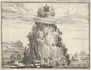 Visdomens tempel på en klippa