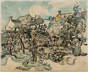 Gammal vingård med bondens fru av Vincent van Gogh