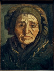 Bondefru: Gammal kvinna med mörk hatt av Vincent van Gogh
