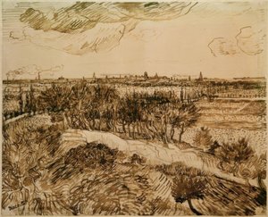 Utsikt över Arles från Montmajour av Vincent van Gogh