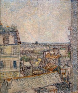 Utsikt från fönstret i lägenheten på Rue Lepic av Vincent van Gogh