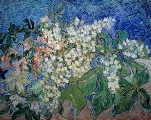 Blommande kastanjegrenar av Vincent van Gogh