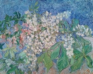 Blommande kastanjegrenar. 1890 av Vincent van Gogh
