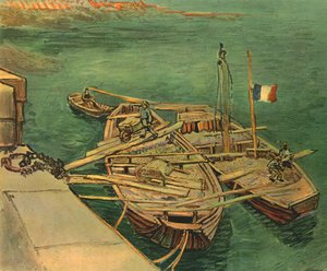 Båtar på Rhône, augusti 1888, 1947. av Vincent van Gogh